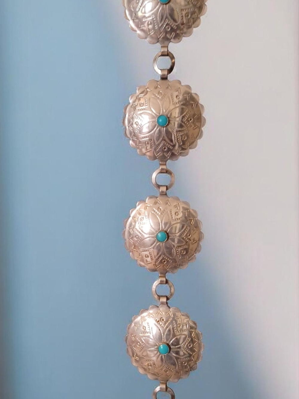 Turquoise Concho Belt - Silver-Tone Women’s Jewelry